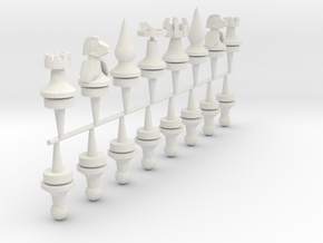 chess pieces type b in White Natural Versatile Plastic