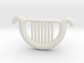 Goddess's Harp in White Natural Versatile Plastic