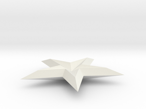 FINAL SHAPEWAYS 3D STAR in White Natural Versatile Plastic