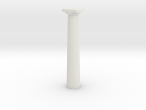 17.5cm doric Column in White Natural Versatile Plastic