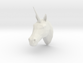 Unicorn in White Natural Versatile Plastic