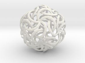 Kenar Curves Sphere in White Natural Versatile Plastic
