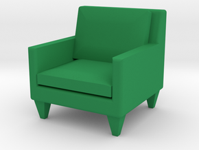 1:24 Contemporary Club Chair in Green Processed Versatile Plastic