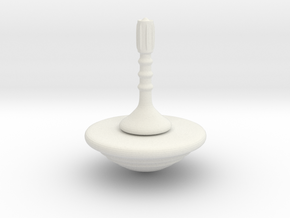 Spinning top 01 SMALL in White Natural Versatile Plastic