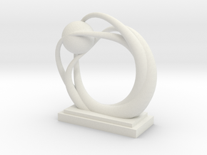 Ring Statue in White Natural Versatile Plastic