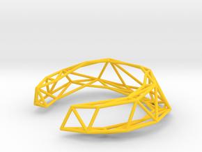 Thin Lena Bracelet - Medium (Strong and Flexible) in Yellow Processed Versatile Plastic