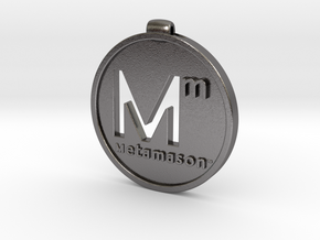 Metamason logo in Polished Nickel Steel
