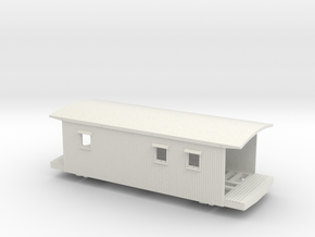 2011 VGN Caboose w/platform planks, window notches in White Natural Versatile Plastic