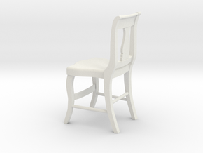 1:24 Wood Chair 1 (Not Full Size) in White Natural Versatile Plastic