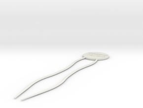 by kelecrea, engraved:  hairpin in White Natural Versatile Plastic