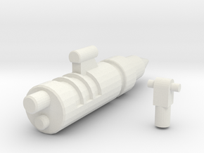 Lambo shoulder launcher in White Natural Versatile Plastic