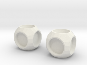 Cube2 in White Natural Versatile Plastic