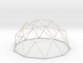 2V Dome - Medium in White Natural Versatile Plastic