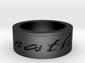 Breathe Ring Size 10 in Polished and Bronzed Black Steel