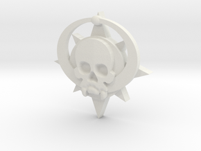 Skull symbol (small) in White Natural Versatile Plastic