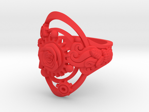 Botanika Mechanicum Ring SIZE 10 in Red Processed Versatile Plastic