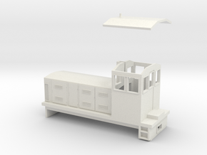 HOn30 Endcab Locomotive ("Eva") in White Natural Versatile Plastic
