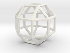 4" rhombicuboctahedron  in White Natural Versatile Plastic