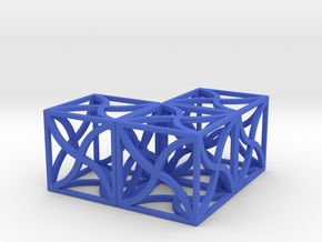 Twirl cubed puzzle part #5 in Blue Processed Versatile Plastic