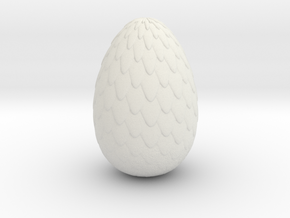6cm Red Dragon Egg (solid) in White Natural Versatile Plastic