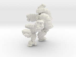 Mech suit with twin missile pods. (11) in White Natural Versatile Plastic