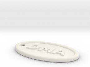 DMA keyfob #1 in White Natural Versatile Plastic