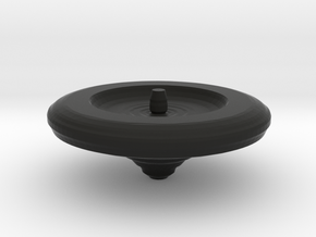 Small Spinning Top in Black Natural Versatile Plastic