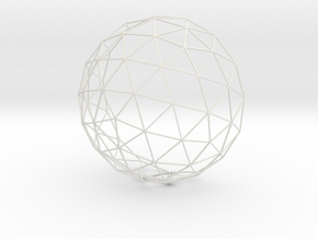 12cm GeodesicDome in White Natural Versatile Plastic