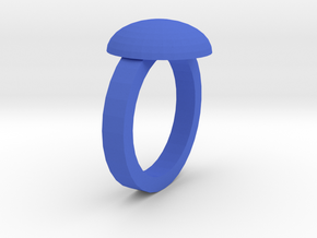 Crystal Ring in Blue Processed Versatile Plastic