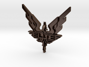 Elite - wings / badge in Polished Bronze Steel
