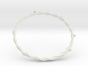 Leaf Bracelet in White Natural Versatile Plastic