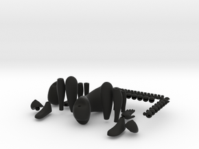 Action Figure 15 cm in Black Natural Versatile Plastic