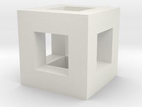 cube hole in White Natural Versatile Plastic