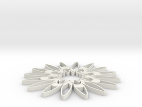 Sunflower 2 in White Natural Versatile Plastic