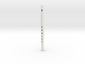 Folk flute, soprano, tapered bore in White Natural Versatile Plastic