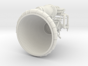 F1 3D Engine 1:25 Top in White Natural Versatile Plastic