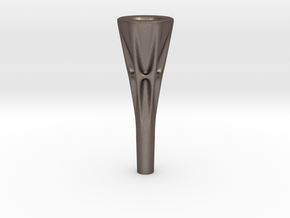 Fluted French Horn Mouthpiece in Polished Bronzed Silver Steel