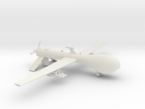 RQ 1 Predator Drone Model in White Natural Versatile Plastic