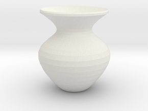 Vase in White Natural Versatile Plastic