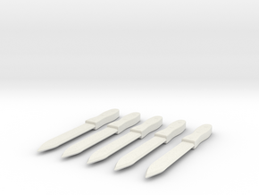 Bill the Butcher - Throwing Knives in White Natural Versatile Plastic