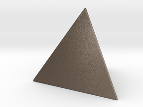 Tetrahedron in Polished Bronzed Silver Steel