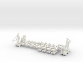 1/400 Aircraft Carrier Tractors in White Natural Versatile Plastic