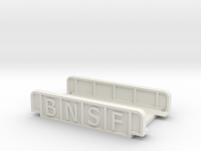 BNSF 55mm SINGLE TRACK in White Natural Versatile Plastic