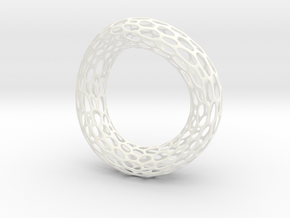 Twisted Cell Bracelet in White Processed Versatile Plastic