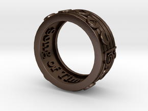 Ring - Song of Time in Polished Bronze Steel: 13 / 69