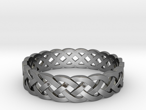 Rohkea Bold Celtic Knot Size 8 in Fine Detail Polished Silver