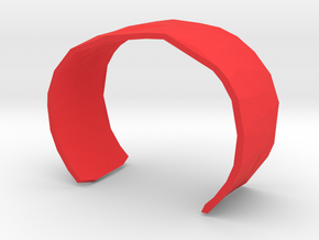 Cell Cuff Faceted (48mm Inner Radius) in Red Processed Versatile Plastic