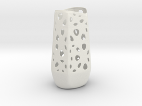 Organic Vase Large in White Natural Versatile Plastic