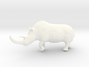 Woolly rhinoceros in White Processed Versatile Plastic