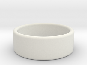 7 1/2 Blank Band in White Natural Versatile Plastic